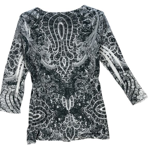 Style co Top Womens Size M Gray Beaded Fairy Grunge Boho Hippie Y2K PILLING - Picture 4 of 8